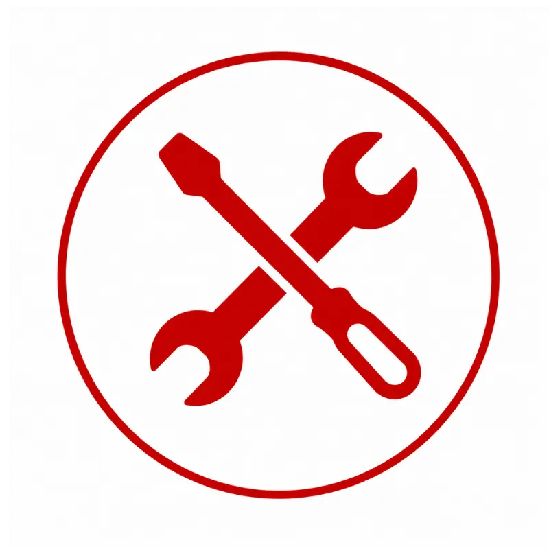 Floor sanding repair icon showing tools used for board repairs, gap treatment and floor preparation