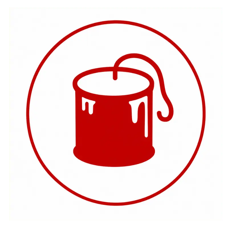 Floor sanding finishing icon showing stain or protective coating applied after the wooden floor has been sanded.